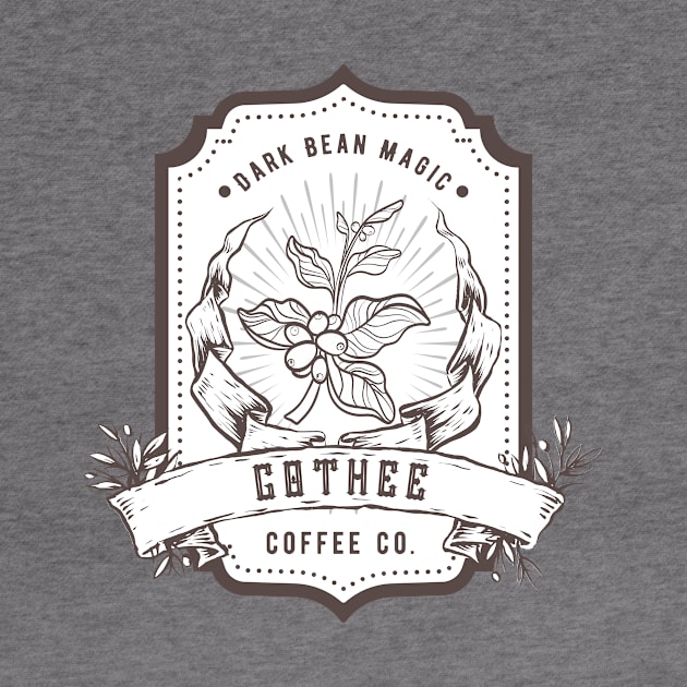 Gothee Coffee Vintage Logo in Brown by Gothee